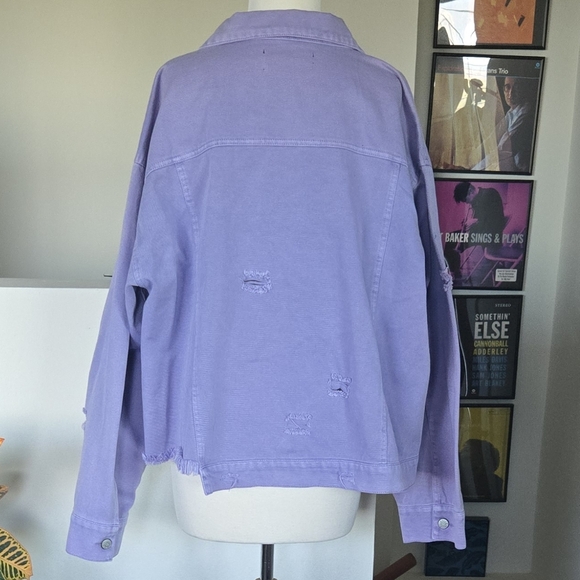 New! White Birch Black label Trucker Jacket Lavender Purple 1X - Picture 6 of 14